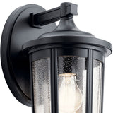 Fairfield Outdoor Wall Sconce Medium Black By Kichler - Detailed View