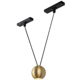 Faria Double Track Head Brushed Gold By Kuzco Side View