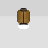 Faro Ceiling Light By Vistosi, Size: Medium, Color: Terra, Finish: Matte Black