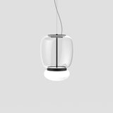 Faro Ceiling Light By Vistosi, Size: Medium, Finish: Matte Black, Color: Crystal