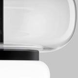 Faro Ceiling Light By Vistosi, Color: Crystal, Finish: Matte Black