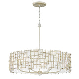 Farrah Medium Drum Chandelier - Silver Leaf - by Fredrick Ramond