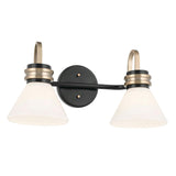Farum Wall Sconce 2 Lights Black Champange BronzeBy Kichler