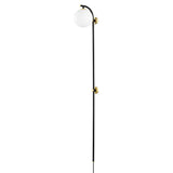 Faye Plug-in Sconce - Aged Brass