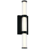 Fayton LED Outdoor Wall Sconce Black Medium By Eurofase Side View