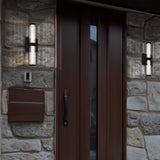 Fayton LED Outdoor Wall Sconce Small Black By Eurofase Lifestyle View