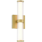 Fayton LED Outdoor Wall Sconce Small Gold By Eurofase Side View