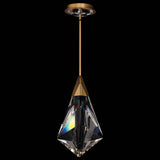 Fazzoletto Mini Pendant Aged Brass By Schonbek Beyond - Side View