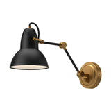 Felix Swing Arm Wall Sconce — Aged Gold/Matte Black