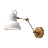Felix Swing Arm Wall Sconce — Aged Gold/White