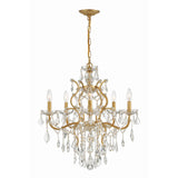Filmore Chandelier 23'' Antique Gold Clear
