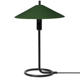 Filo Round Table Lamp Black Dark Olive By Ferm Living