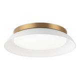 Finley Wall Sconce 15 Inch Matte White + Aged Gold Brass