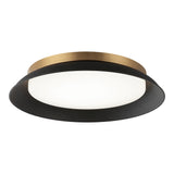 Finley Wall Sconce 18 Inch Matte Black + Aged Gold Brass