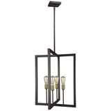 Finnegan Lantern Chandelier — 21", New World Bronze