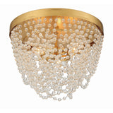 Fiona Flush Mount 13.75'' Antique Gold Clear