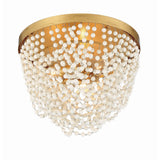 Fiona Flush Mount 13.75'' Antique Gold White