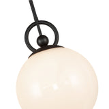 Fiore Pendant Light Matte Black Glossy Opal By Alora Detailed View