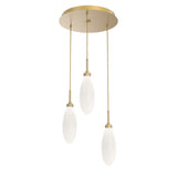 Fiori Multi-Light Pendant By Hammerton, Number Of Lights: 3 Light, Finish: Gilded Brass