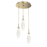 Fiori Multi-Light Pendant By Hammerton, Number Of Lights: 3 Light, Finish: Heritage Brass