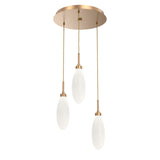 Fiori Multi-Light Pendant By Hammerton, Number Of Lights: 3 Light, Finish: Novel Brass