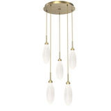 Fiori Multi-Light Pendant By Hammerton, Number Of Lights: 5 Light, Finish: Heritage Brass