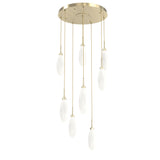 Fiori Multi-Light Pendant By Hammerton, Number Of Lights: 8 Light, Finish: Heritage Brass