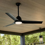 Fit 54” Outdoor Ceiling Fan Satin Black Satin Black By Kichler - Lifestyle View1