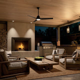 Fit 54” Outdoor Ceiling Fan Satin Black Satin Black By Kichler - Lifestyle View3