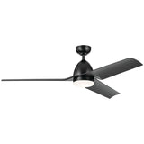 Fit 54” Outdoor Ceiling Fan Satin Black Satin Black By Kichler