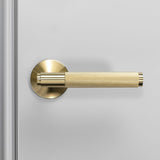 Fixed Door Handle Cross Brass By Buster And Punch Front View