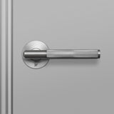 Fixed Door Handle Linear Steel By Buster And Punch Front View