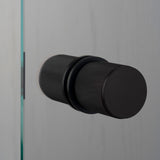 Fixed Door Knob Cross Black Double Sided By Buster And Punch
