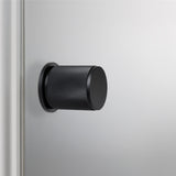 Fixed Door Knob Cross Black Single Sided By Buster And Punch Side View