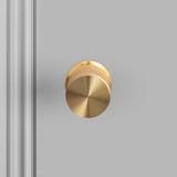 Fixed Door Knob Cross Brass Single Sided By Buster And Punch Front View