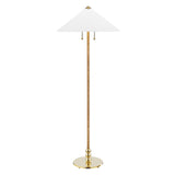 Flare Floor Lamp - Aged Brass by Hudson Valley
