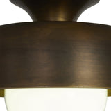 Flare Semi Flush Mount Plated Aged Brass By Renwil Detailed View 2