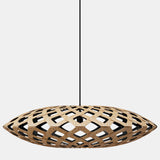 Flax Pendant Light Bamboo Black 1 Side Inside 43 Inch By David Trubridge
