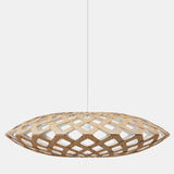 Flax Pendant Light Bamboo White 1 Side 43 Inch By David Trubridge