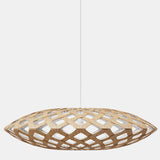 Flax Pendant Light Bamboo White 1 Side 59 Inch By David Trubridge