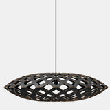 Flax Pendant Light Black 2 Sides 43 Inch By David Trubridge