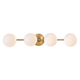 Fleming Bath and Vanity Light - 4-Light - Aged Brass by Hudson Valley