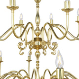 Flemish 2 Tier Chandelier - Polished Brass
