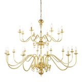 Flemish 2 Tier Chandelier - Polished Brass