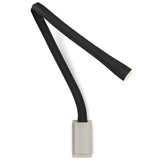 Flexiled Leather Wall Task Light Medium Satin Nickel Black By Contradi