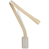 Flexiled Leather Wall Task Light Medium Satin Nickel Ivory By Contradi