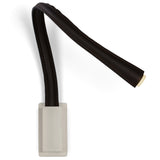 Flexiled Leather Wall Task Light Small Satin Nickel Black By Contradi