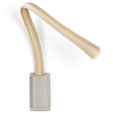 Flexiled Leather Wall Task Light Small Satin Nickel Ivory By Contradi