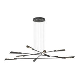 Flight 10-Light Chandelier Large in Black, Black by Hubbardton Forge
