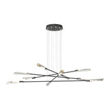 Flight 10-Light Chandelier Large in Black, Sterling by Hubbardton Forge